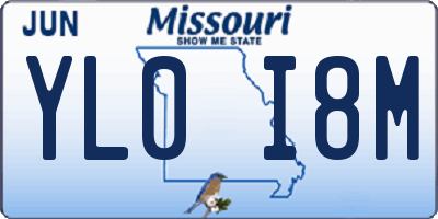 MO license plate YL0I8M