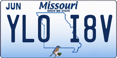 MO license plate YL0I8V