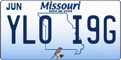 MO license plate YL0I9G