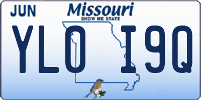 MO license plate YL0I9Q