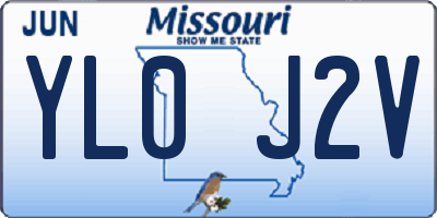 MO license plate YL0J2V