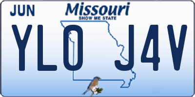 MO license plate YL0J4V