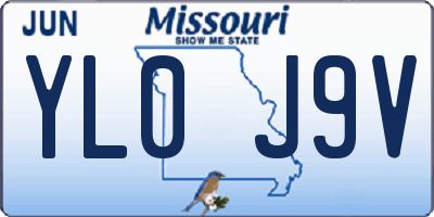 MO license plate YL0J9V