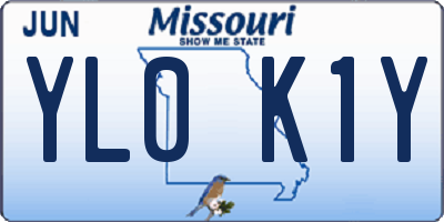 MO license plate YL0K1Y