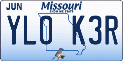 MO license plate YL0K3R