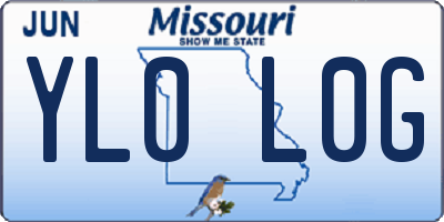 MO license plate YL0L0G