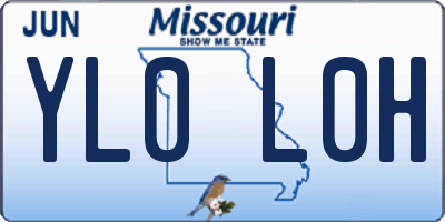 MO license plate YL0L0H
