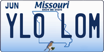 MO license plate YL0L0M