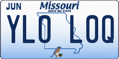 MO license plate YL0L0Q