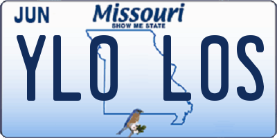 MO license plate YL0L0S