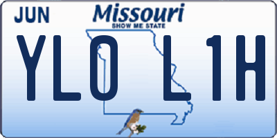 MO license plate YL0L1H