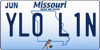 MO license plate YL0L1N
