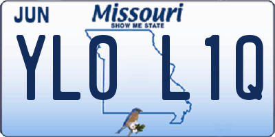 MO license plate YL0L1Q