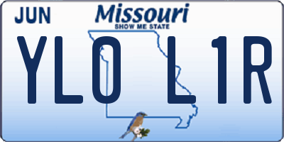 MO license plate YL0L1R