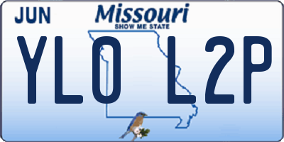 MO license plate YL0L2P
