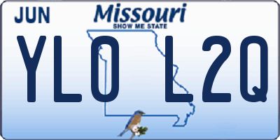 MO license plate YL0L2Q