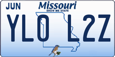 MO license plate YL0L2Z