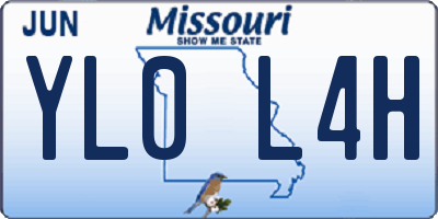 MO license plate YL0L4H