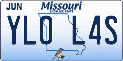 MO license plate YL0L4S