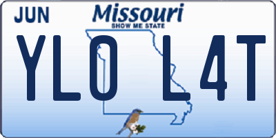 MO license plate YL0L4T