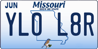 MO license plate YL0L8R