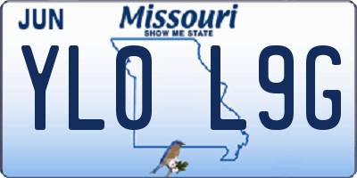 MO license plate YL0L9G