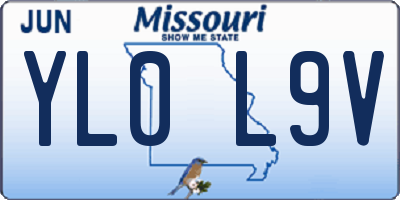 MO license plate YL0L9V