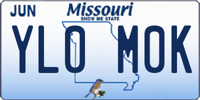 MO license plate YL0M0K