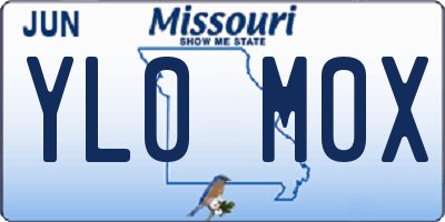 MO license plate YL0M0X