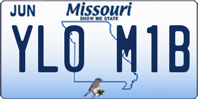 MO license plate YL0M1B