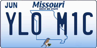 MO license plate YL0M1C