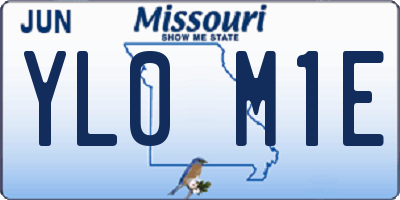 MO license plate YL0M1E