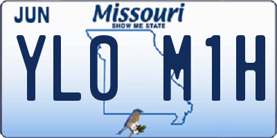 MO license plate YL0M1H