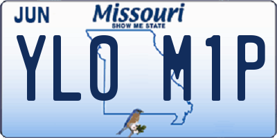 MO license plate YL0M1P