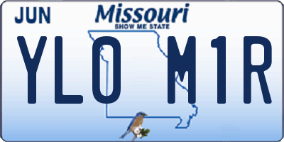 MO license plate YL0M1R