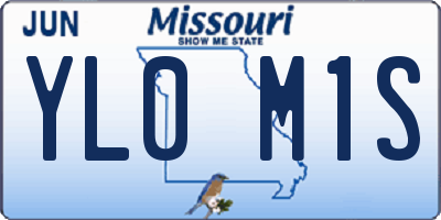 MO license plate YL0M1S