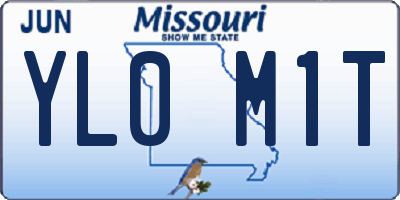 MO license plate YL0M1T