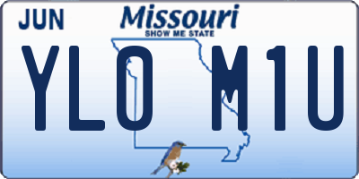 MO license plate YL0M1U