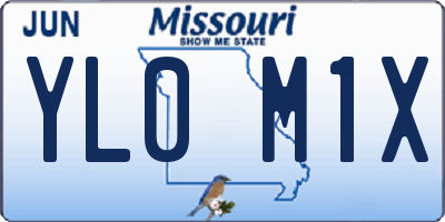 MO license plate YL0M1X