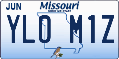 MO license plate YL0M1Z