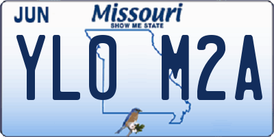 MO license plate YL0M2A