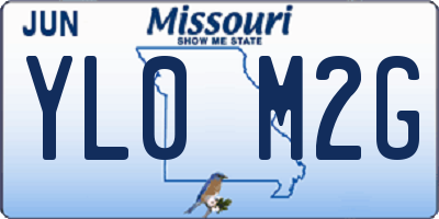 MO license plate YL0M2G