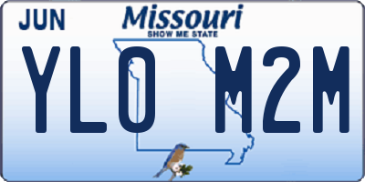 MO license plate YL0M2M