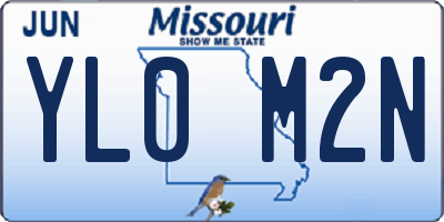MO license plate YL0M2N
