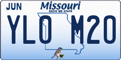 MO license plate YL0M2O
