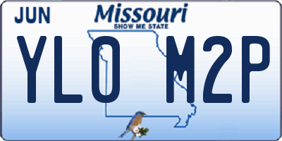 MO license plate YL0M2P