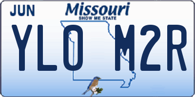 MO license plate YL0M2R
