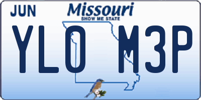 MO license plate YL0M3P