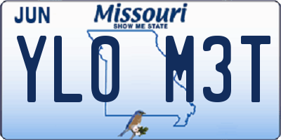 MO license plate YL0M3T