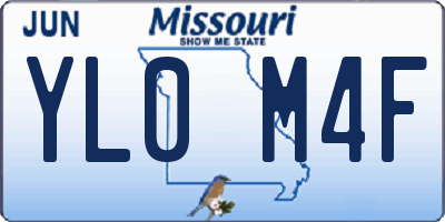 MO license plate YL0M4F